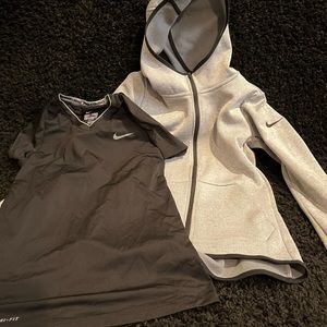 2 for 1 deal. 1 Nike hoodie & 1 Nike Dry Fit Shirt